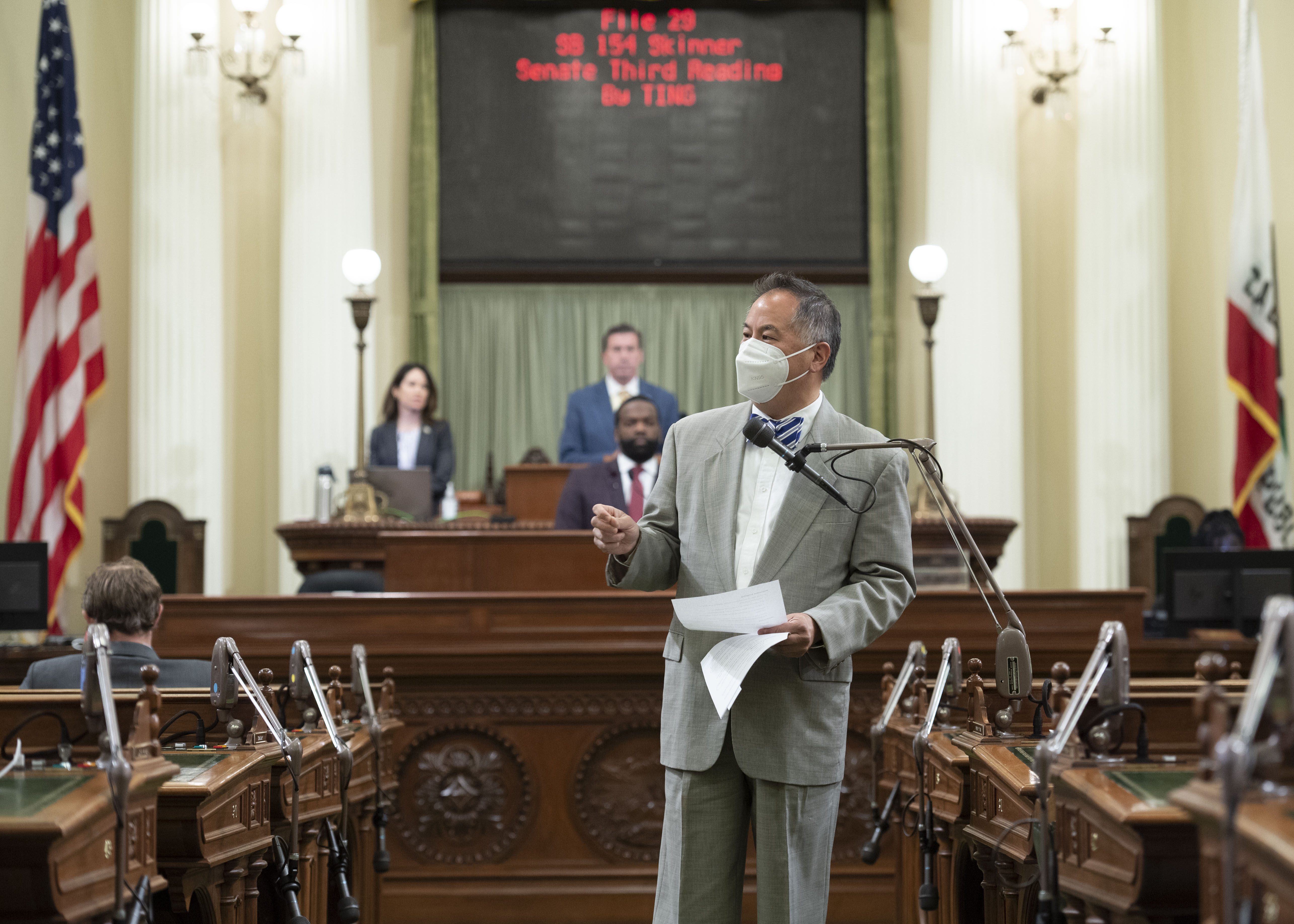 Ting Presents 2022-23 State Budget On Assembly Floor