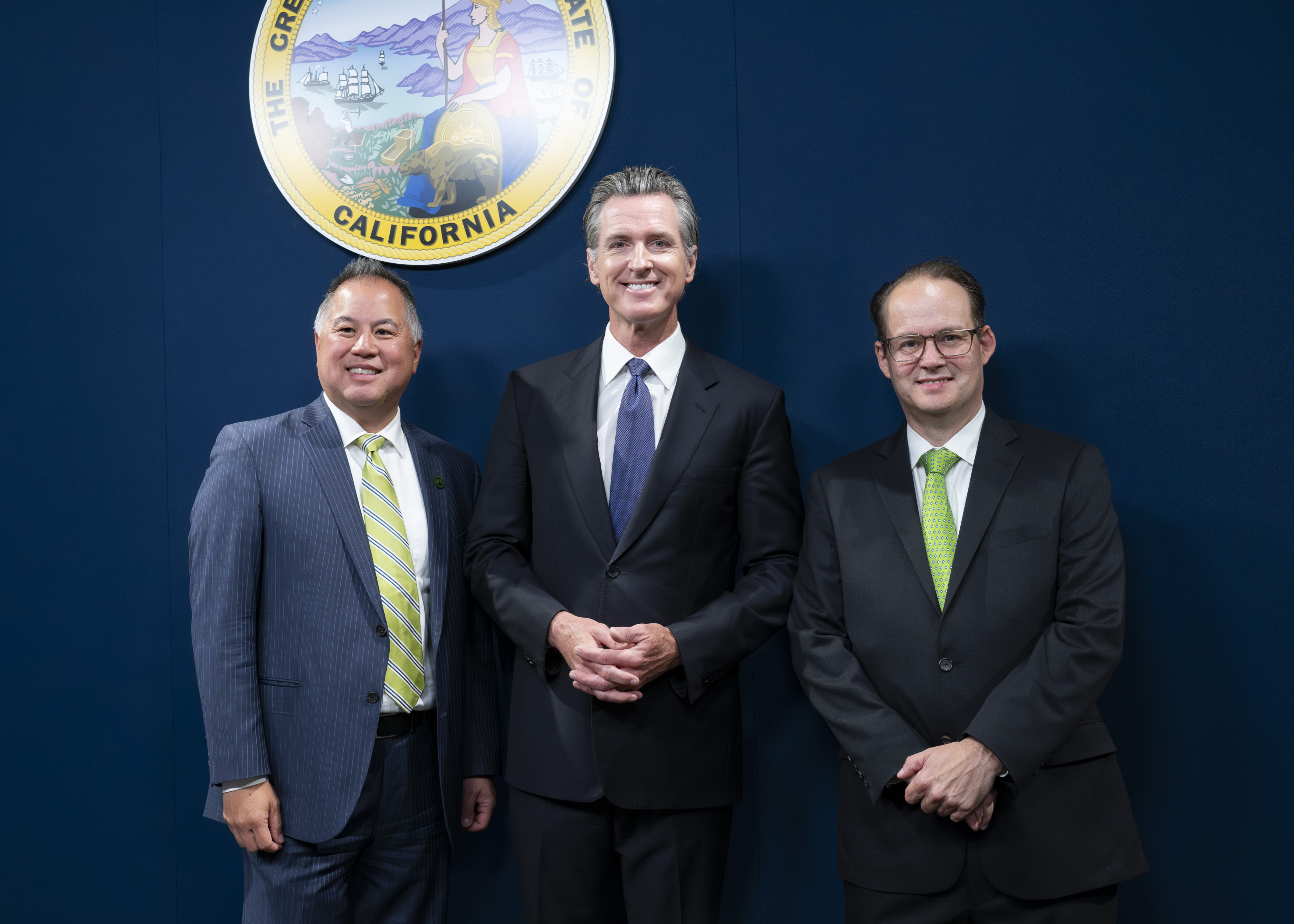 Asm Ting with Governor & Budget Consultant Christian Griffith After Budget Signing