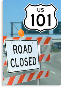 Asssemblyman Ting advises on US101 road closure graphic