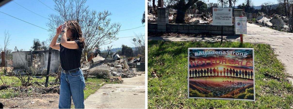 Asm. Stefani Talking to Families Affected by the Southern California Fires