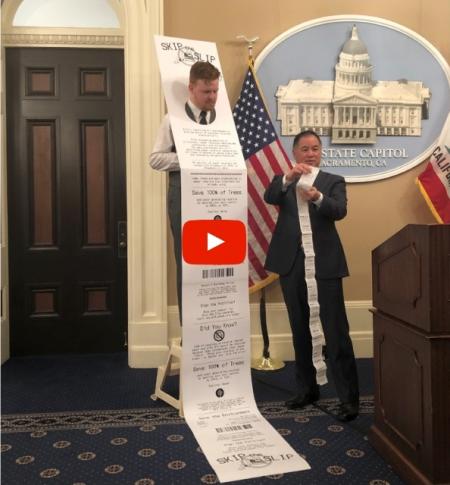 Assemblymember Ting Announces Legislation to curb the use of toxic paper receipts
