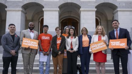 Members and Students Wear Orange Day Gun Violence Rally