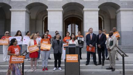 Asm. Stefani Speaking Wear Orange Day Gun Violence Rally